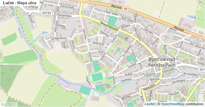 Luční - mapa ulice