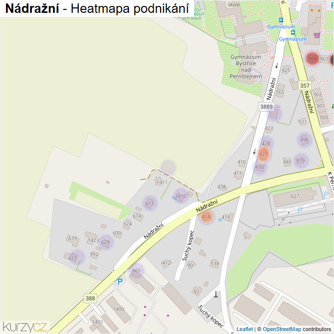 Mapa Nádražní - Firmy v ulici.