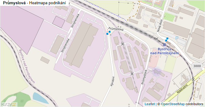 Průmyslová - mapa podnikání