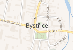 Bystřice v obci Bystřice - mapa části obce