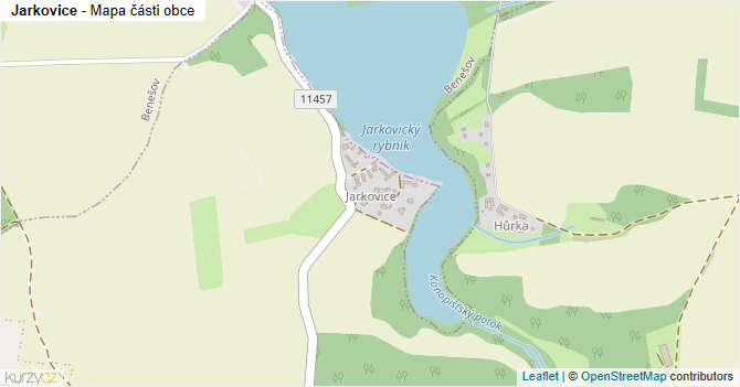 Jarkovice - mapa části obce