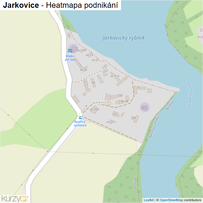 Mapa Jarkovice - Firmy v části obce.