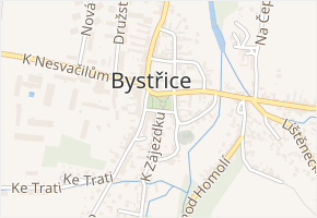 Ješutovo náměstí v obci Bystřice - mapa ulice