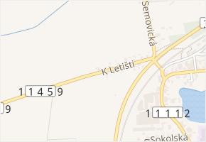 K Letišti v obci Bystřice - mapa ulice