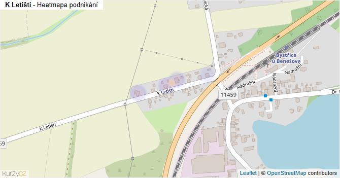 K Letišti - mapa podnikání