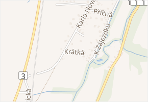 Krátká v obci Bystřice - mapa ulice