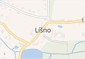 Líšno v obci Bystřice - mapa části obce