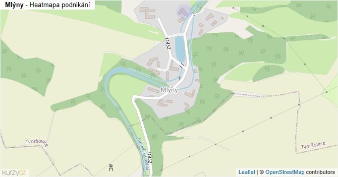 Mlýny - mapa podnikání
