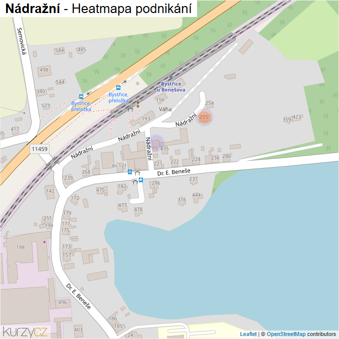 Mapa Nádražní - Firmy v ulici.