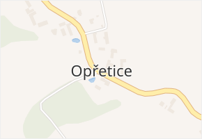 Opřetice v obci Bystřice - mapa části obce