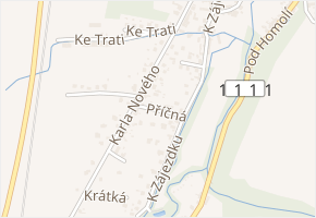 Příčná v obci Bystřice - mapa ulice