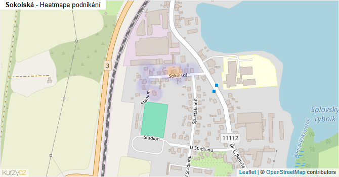 Sokolská - mapa podnikání