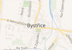 Soukromá v obci Bystřice - mapa ulice