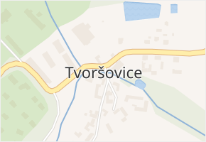 Tvoršovice v obci Bystřice - mapa části obce