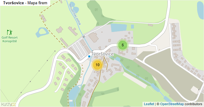 Tvoršovice - mapa firem