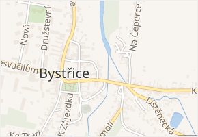 V soudce v obci Bystřice - mapa ulice