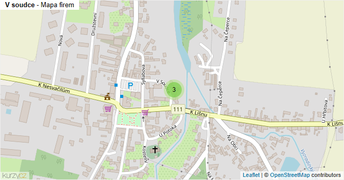 V soudce - mapa firem