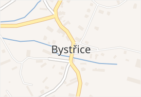 Bystřice v obci Bystřice - mapa části obce