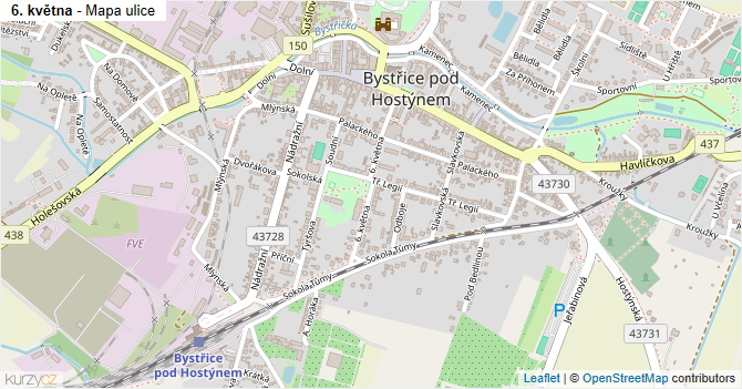 6. května - mapa ulice