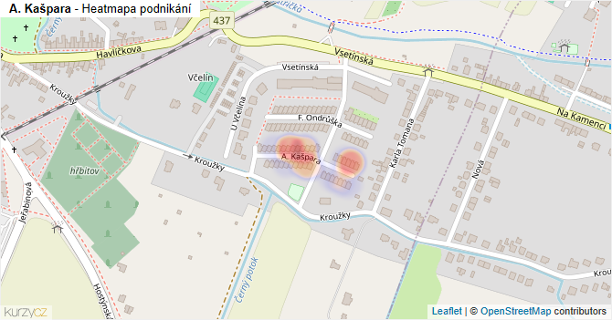 A. Kašpara - mapa podnikání