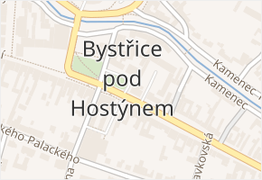 Bystřice pod Hostýnem v obci Bystřice pod Hostýnem - mapa části obce