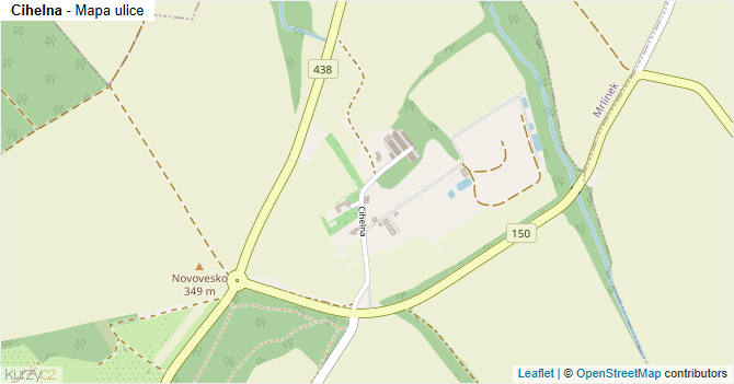 Cihelna - mapa ulice