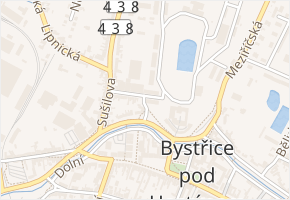 Fryčajova v obci Bystřice pod Hostýnem - mapa ulice