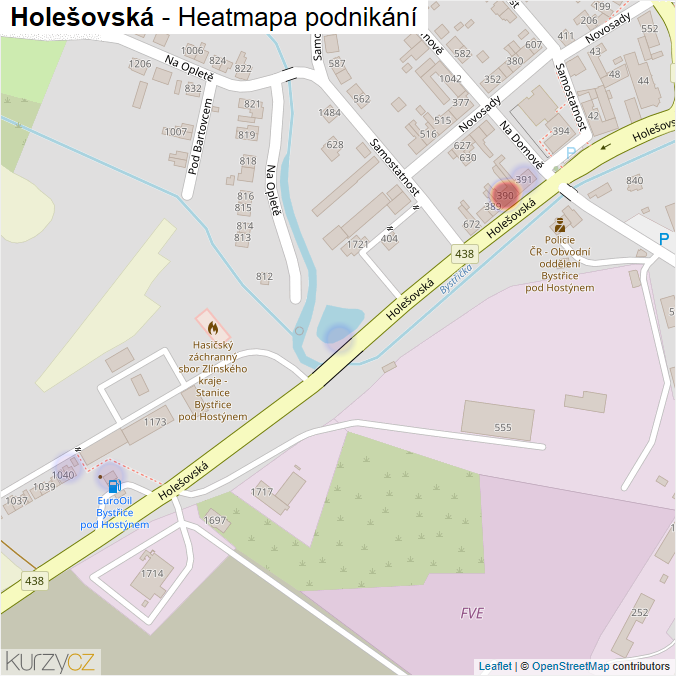 Mapa Holešovská - Firmy v ulici.