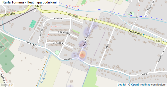 Karla Tomana - mapa podnikání