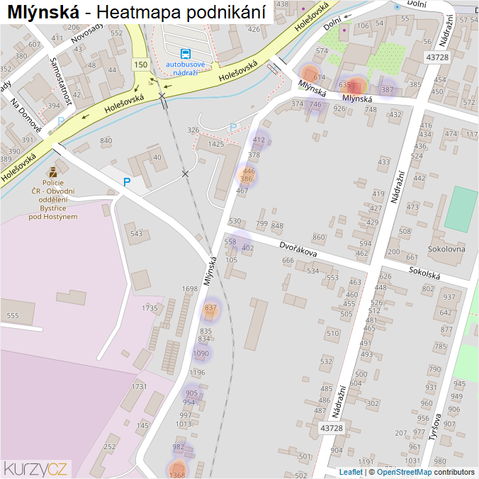 Mapa Mlýnská - Firmy v ulici.