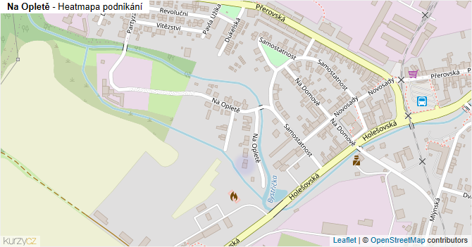 Na Opletě - mapa podnikání