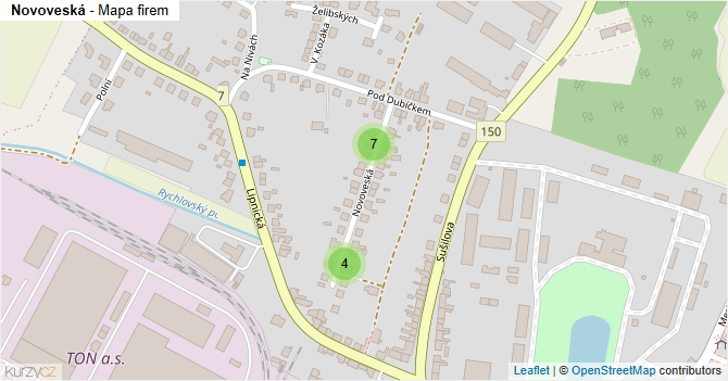 Novoveská - mapa firem