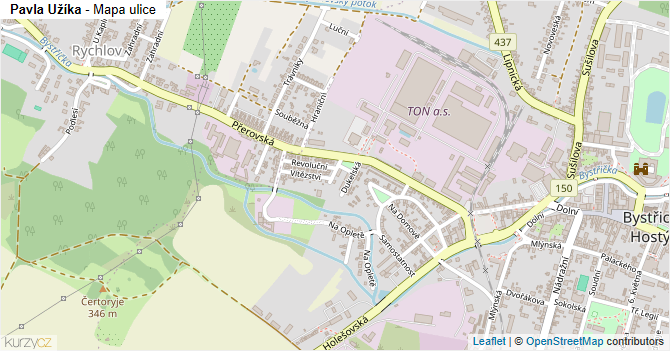 Pavla Užíka - mapa ulice