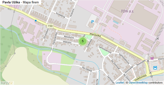 Pavla Užíka - mapa firem
