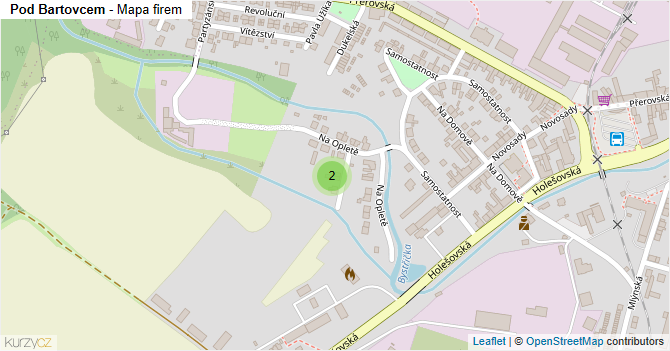 Pod Bartovcem - mapa firem