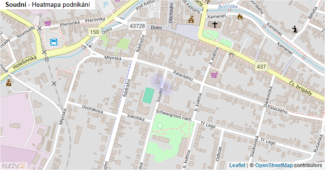 Soudní - mapa podnikání