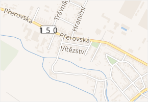 Vítězství v obci Bystřice pod Hostýnem - mapa ulice