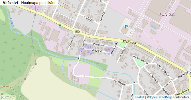 Vítězství - mapa podnikání