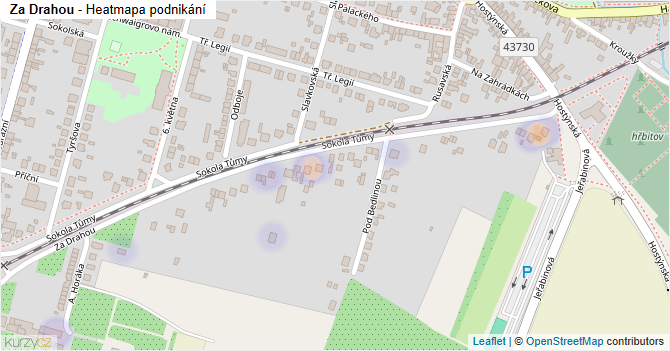 Za Drahou - mapa podnikání