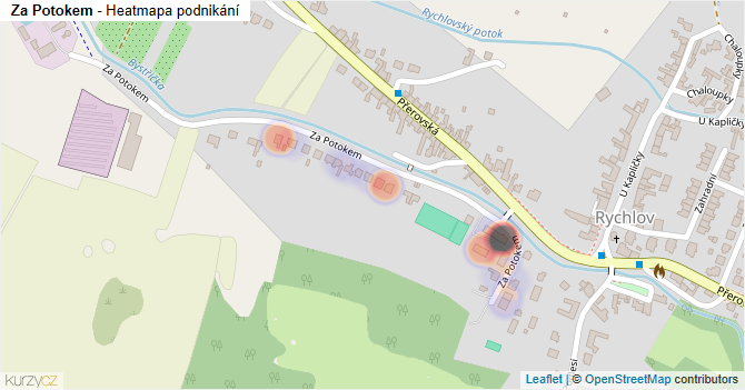 Za Potokem - mapa podnikání