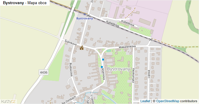 Bystrovany - mapa obce