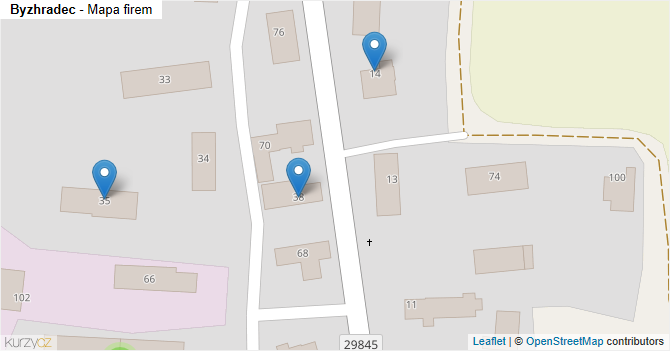 Byzhradec - mapa firem