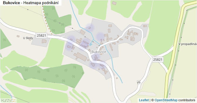 Bukovice - mapa podnikání
