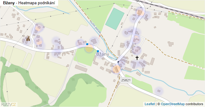 Bžany - mapa podnikání