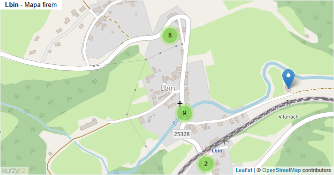 Lbín - mapa firem