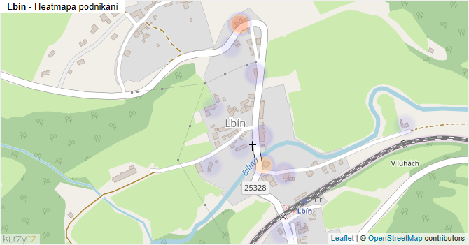 Lbín - mapa podnikání