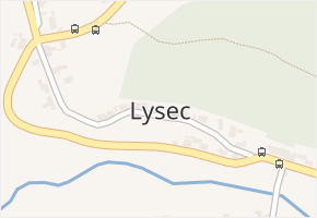 Lysec v obci Bžany - mapa části obce