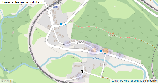 Lysec - mapa podnikání