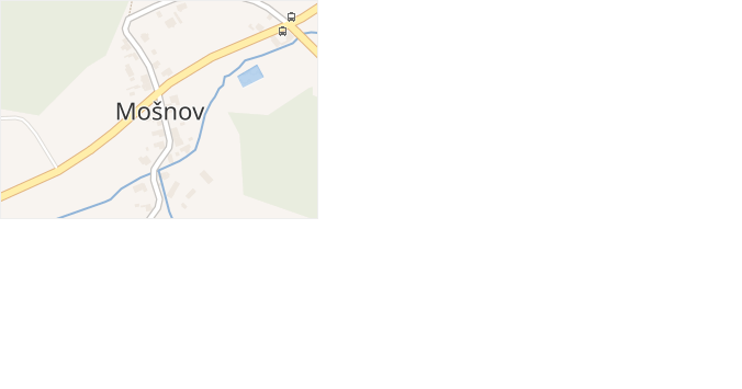 Mošnov v obci Bžany - mapa části obce