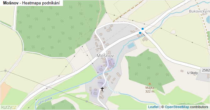 Mošnov - mapa podnikání